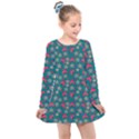 Teal Hats Kids  Long Sleeve Dress View1