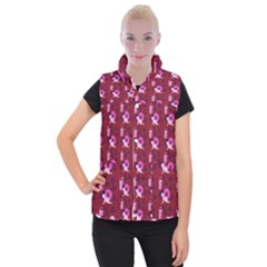 Punk Baby Red Women s Button Up Vest