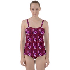 Punk Baby Red Twist Front Tankini Set by snowwhitegirl