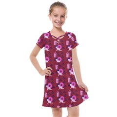 Punk Baby Red Kids  Cross Web Dress