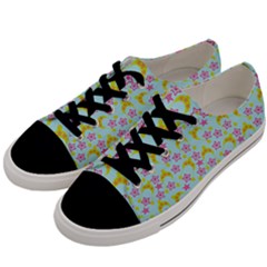 Blue Star Yellow Hats Men s Low Top Canvas Sneakers by snowwhitegirl