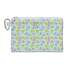 Blue Star Yellow Hats Canvas Cosmetic Bag (large) by snowwhitegirl