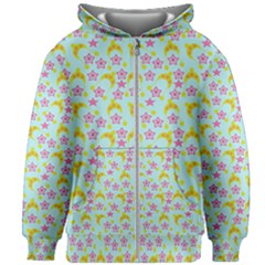 Blue Star Yellow Hats Kids Zipper Hoodie Without Drawstring