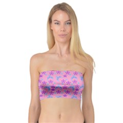 Pink Star Blue Hats Bandeau Top by snowwhitegirl