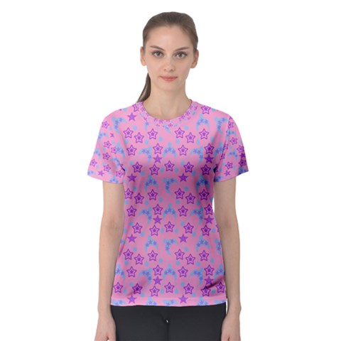 Pink Star Blue Hats Women s Sport Mesh Tee by snowwhitegirl