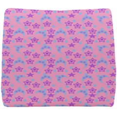 Pink Star Blue Hats Seat Cushion by snowwhitegirl