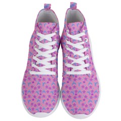 Pink Star Blue Hats Men s Lightweight High Top Sneakers by snowwhitegirl