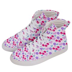 Pastel Cherries Men s Hi-top Skate Sneakers by snowwhitegirl