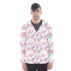 Bubblegum Cherry White Hooded Windbreaker (men) by snowwhitegirl