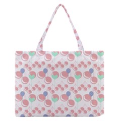 Bubblegum Cherry White Zipper Medium Tote Bag by snowwhitegirl