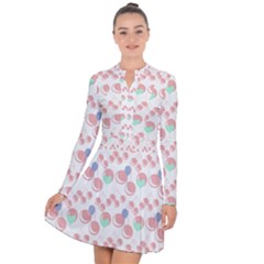 Bubblegum Cherry White Long Sleeve Panel Dress