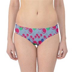 Bubblegum Cherry Blue Hipster Bikini Bottoms by snowwhitegirl