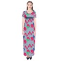 Bubblegum Cherry Blue Short Sleeve Maxi Dress View1