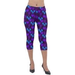 Night Cherries Lightweight Velour Capri Leggings 