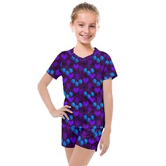 Night Cherries Kids  Mesh Tee And Shorts Set