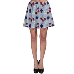 Sky Cherry Skater Skirt by snowwhitegirl