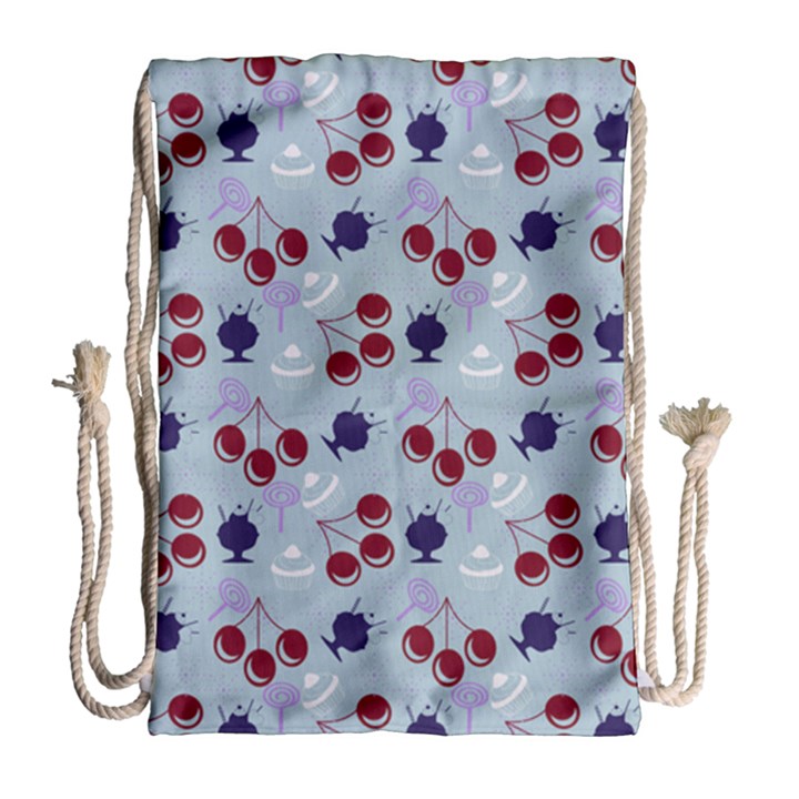 Sky Cherry Drawstring Bag (Large)