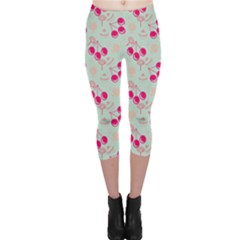 Bubblegum Cherry Capri Leggings  by snowwhitegirl