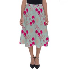 Bubblegum Cherry Perfect Length Midi Skirt by snowwhitegirl