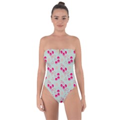 Bubblegum Cherry Tie Back One Piece Swimsuit by snowwhitegirl