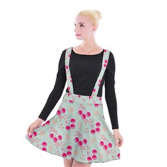 Bubblegum Cherry Suspender Skater Skirt by snowwhitegirl