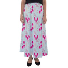 Bubblegum Cherry Flared Maxi Skirt by snowwhitegirl