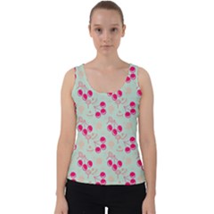 Bubblegum Cherry Velvet Tank Top by snowwhitegirl