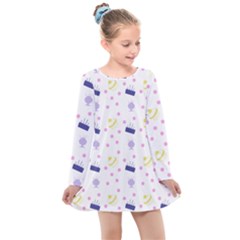 Cakes And Sundaes Kids  Long Sleeve Dress