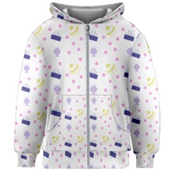 Cakes And Sundaes Kids Zipper Hoodie Without Drawstring