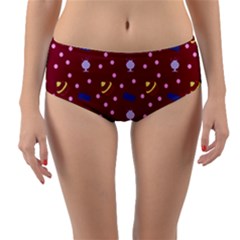 Cakes And Sundaes Red Reversible Mid-waist Bikini Bottoms by snowwhitegirl