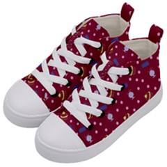 Cakes And Sundaes Red Kid s Mid-top Canvas Sneakers by snowwhitegirl