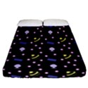 Cakes And Sundaes Black Fitted Sheet (California King Size) View1