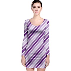 Violet Stripes Long Sleeve Bodycon Dress by snowwhitegirl