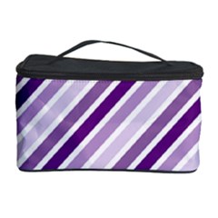 Violet Stripes Cosmetic Storage Case by snowwhitegirl