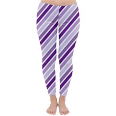 Violet Stripes Classic Winter Leggings by snowwhitegirl