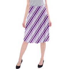 Violet Stripes Midi Beach Skirt by snowwhitegirl