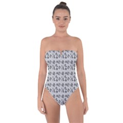 Boots Grey Tie Back One Piece Swimsuit by snowwhitegirl