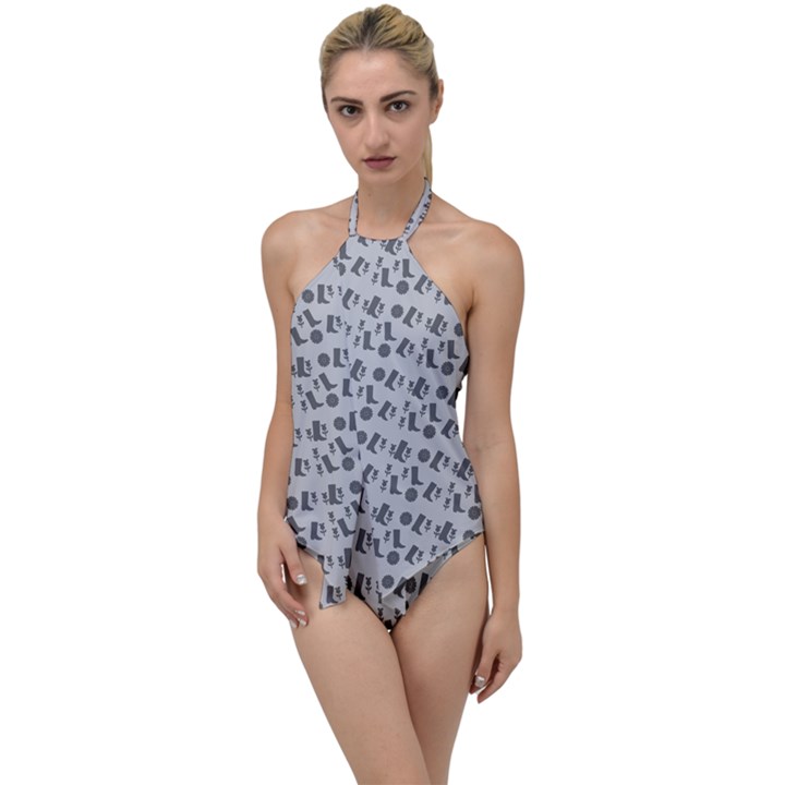 Boots Grey Go with the Flow One Piece Swimsuit