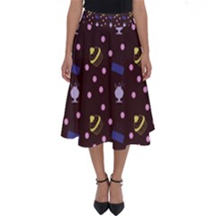 Cakes And Sundaes Chocolate Perfect Length Midi Skirt