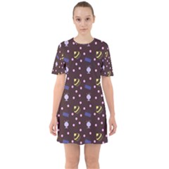 Cakes And Sundaes Chocolate Sixties Short Sleeve Mini Dress