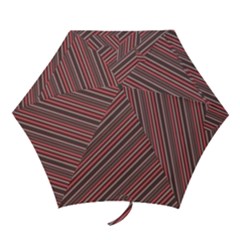 Brownish Diagonal Lines Mini Folding Umbrellas by snowwhitegirl