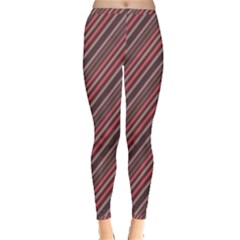 Brownish Diagonal Lines Inside Out Leggings