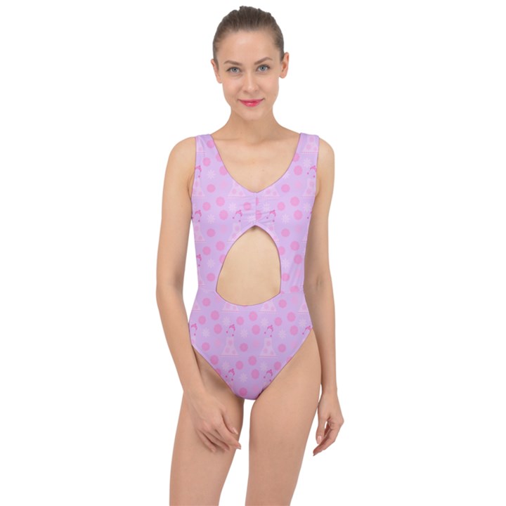 Lilac Dress Center Cut Out Swimsuit