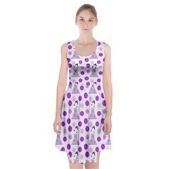 Lilac Dress On White Racerback Midi Dress by snowwhitegirl