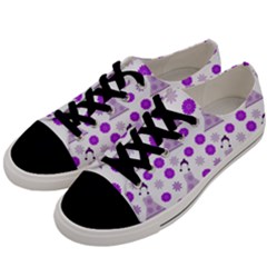 Lilac Dress On White Men s Low Top Canvas Sneakers by snowwhitegirl