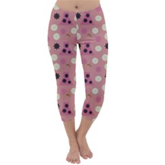 Mauve Dress Capri Winter Leggings  by snowwhitegirl