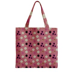 Mauve Dress Zipper Grocery Tote Bag by snowwhitegirl