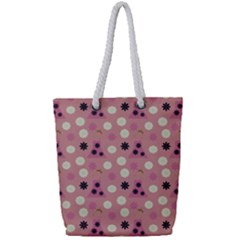 Mauve Dress Full Print Rope Handle Tote (small) by snowwhitegirl