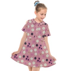 Mauve Dress Kids  Short Sleeve Shirt Dress