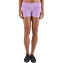 Lilac Diagonal Lines Yoga Shorts View1